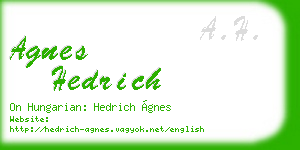 agnes hedrich business card